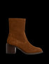 Suede Block Heel Sock Boots